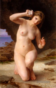 FemmeAuCoquillage 1885 William Adolphe Bouguereau Nacktheit Ölgemälde